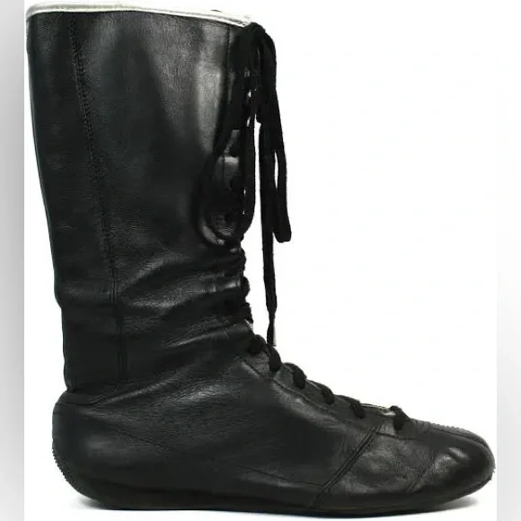 ISO DO NOT BUY: Adidas 2008 Okapi Y2K Moto/Boxeur High Laces Boots Vintage - Picture 1 of 4